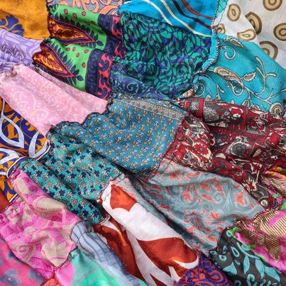 Patchwork Silk Dress 1